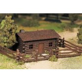 BACH LOG CABIN W/ RUSTIC FENCE