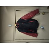 CN LEATHER/ WOOL JACKET CN LOG