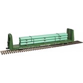 ATL BULKHEAD FLATCAR BN w/PIPE