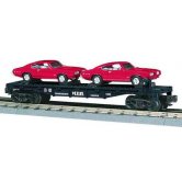 MTH FLATCAR w/2 ERTL 1968 GTO'