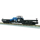 MTH DEP. FLATCAR w/ ERTL HOLLA